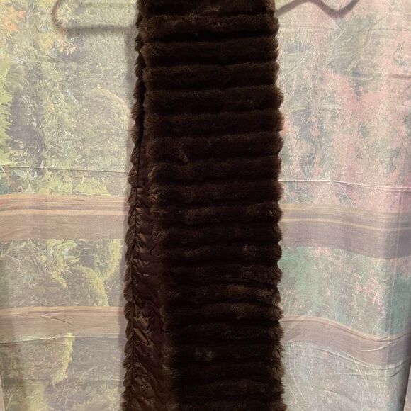 Faux Fur Brown Neck Scarf Wrap - Picture 1 of 10